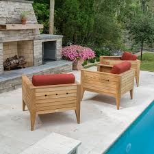 Craftsman Teak Lounge Set For 3 Teak Outdoor Furniture Outdoor Lounge Set Teak Patio Furniture