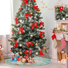 | decorating my christmas tree for easter for the first time!turn a white christmas tree into a ghost. 35 4 Inch In Diameter Blueangle Christmas Tree Skirt Easter Cute Bunny Tree Skirt For Xmas Decor Festive Holiday Easter Decoration Christmas Seasonal Decor Urbytus Com