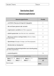 Kriterien Bewertung Szenisches Spiel Drama Einen Dramenausschnitt Spielen Drama Bewertung Dramen