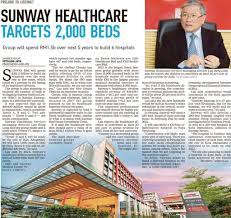 Visiting hours have been shortened from 1pm to 2pm and 5pm to 6.30pm every working day except public holidays. Sunway Healthcare Targets 2 000 Beds