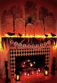 If you have a fireplace mantel, you can make it more beautiful for halloween party; 15 Cheap Ideas For Family Friendly Halloween Decorating