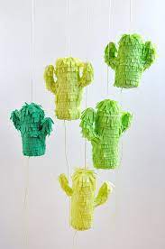 It's almost cinco de mayo, so i thought it would be a lot of fun to make these miniature cacti piñatas to celebrate! Mini Cactus Pinatas