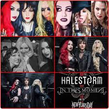 Lzzy Hale Halestorm Ash Costello New Years Day Maria Brink In This Moment Halestorm Lzzy Hale Maria Brink