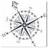 Compass rose wall plaque american or english: 3