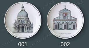 10英寸凯瑟薇手绘风格极简建筑图陶瓷盘装饰挂盘画盘摆盘圣殿教堂 tmall com天猫 decorative plates tableware ceramics