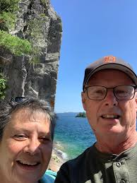 Can you see Agawa Rock Pictographs from behind the gate at Lake Superior  Provincial Park?