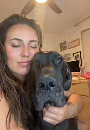 Girl with Dogs Great Dane