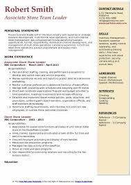 I am a confident communicator who works well with others. Store Team Leader Resume Samples Qwikresume