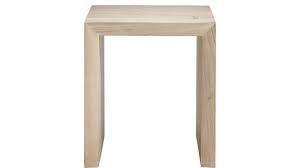 Blanche Bleached Acacia Side Table Reviews Cb2 Side Table Wood Side Table Modern Coffee Tables