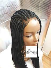 Hand Braided Box Braids Wig With Lace Closure Small Size Etsy In 2021 Box Braids Styling Braids Wig Box Braids Pictures