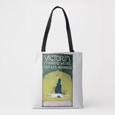 Vintage Art Nouveau Victoria Fahrrad Werke Rehm Tote Bag Zazzle Com Vintage Illustration Art Vintage Art Tote Bag
