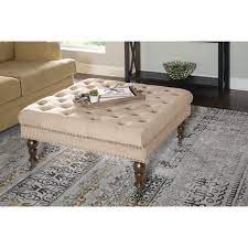 A good coffee table is a key component of any living room, but an ottoman coffee table takes style to. Linon Isabelle Velvet Square Tufted Ottoman Multiple Colors Walmart Com Walmart Com