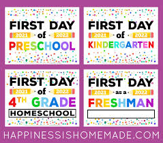 If your business is taking the day off the 4th of july, use one of these free printable sign templates to let your customers know. Free Printable First Day Of School Signs 2021 Happiness Is Homemade