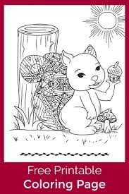 Practice writing and spelling the word red. Free Printable Squirrel With Mushroom Coloring Page Mama Likes This