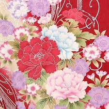 楽天市場 振袖 レンタル セット r733 赤 桜牡丹と羽根 絹 結婚式 結納 パーティー レンタル 振袖 着物 レンタル 振り袖 フルセット 貸衣装 japanese art japanese patterns asian art