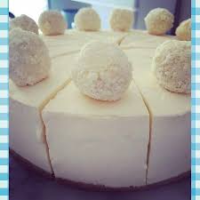 Sprinkle the white chocolate chunks evenly over the filling; White Chocolate Coconut Truffle Cheesecake Picture Of Artisan Cheesecakes Edinburgh Tripadvisor