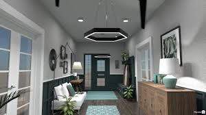 You will want about 4 or 5 inches of flooring visible on each side of your rug. Long Hallway Free Online Design 3d House Ideas Tina Smith By Planner 5d