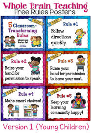 Setting proper classroom rules is extremely important for maintaining order and encouraging the best behavior from your students. Whole Brain Teaching Classroom Rules Posters Free By Laura Candler