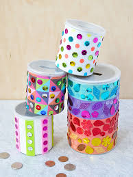 Can you make a piggy bank out of a cardboard box? Sequin Piggy Banks Handmade Charlotte