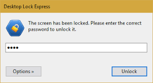 When you unlock a computer screen, the desktop reappears, and the computer accepts keyboard and mouse input again. Desktop Lock Express Computer Lock Product