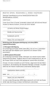 Mir ist bekannt, dass ich innerhalb von 8. 1 1 Sepa Lastschriftmandat Als Separates Formular Pdf Kostenfreier Download