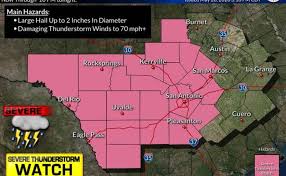 What does a severe thunderstorm warning indicate? San Antonio Area Under Another Severe Thunderstorm Warning Thursday Night Tpr