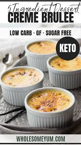 Vanilla crème brûlée is a classic french dessert, formed by a rich custard and top with caramelized sugar. This Keto Low Carb Creme Brulee Recipe Is Made With Just 5 Ingredients This Classic Vanilla Dessert Creme Brulee Recipe Brulee Recipe Low Carb Recipes Dessert