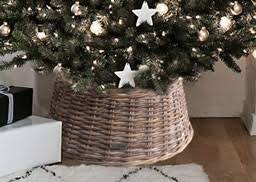 These handcrafted baskets made of durable polypropylene are ideal for use indoor and. Small Grey Whitewash Wicker Christmas Tree Skirt Or Stand Cover