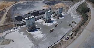 Gravity cement silo, aggregate storage, 2 independent aggregate scales and radial stacker. Meka Crushing Screening And Concrete Batching Technologies