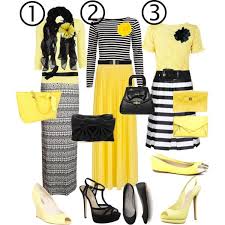 Black White Yellow Comment Which Outfit Is Your Favorite Fashion Modest Outfits Casual Skirt Outfits