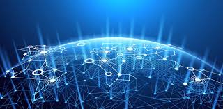 Single Post Met Afbeeldingen Blockchain Communicatie Achtergrond