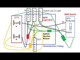 A wiring diagram is a simple visual representation of the physical connections and physical layout of an electrical system or circuit. Adding A Bathroom Light And Switch To Gfci Youtube