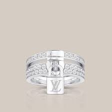 Products By Louis Vuitton Lockit Ring White Gold And Diamonds Fine Jewelry Jewelry Big Jewelry