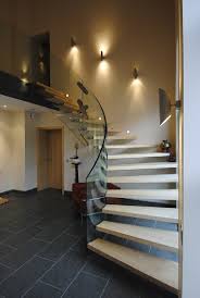Similar to the rest of the home, crisp white adorns nearly every surface, which also helps the space feel open and airy. Interior Stair Design Whaciendobuenasmigas