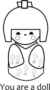 Free Printable Kokeshi Doll Coloring Page Kokeshi Dolls Japanese Quilt Patterns Japanese Quilts