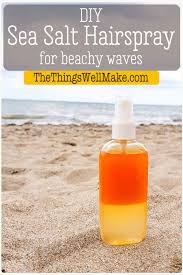 Spray all over damp hair and scrunch with your fingers. Diy Sea Salt Spray For Beach Waves Year Round Oh The Things We Ll Make