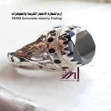 من اجمل العقيق اليماني وأندره خاتم عقيق اسود Agate مميز طبيعي100 للعرض Gemstone Jewelry Gemstones Rings For Men