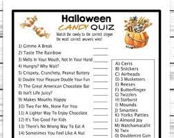 Think you know a lot about halloween? Candy Trivia Quiz Etsy