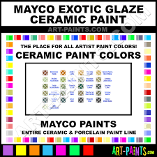 mayco exotic glaze ceramic porcelain paint colors mayco