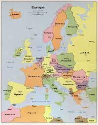 The map is made using the global digital elevation model (dem) derived from gtopo30. In High Resolution Detailed Political Map Of Europe With The Marks Of Capitals Large Cities And Names Of Countries 1972 Europe Mapsland Maps Of The World