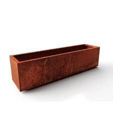 Corten steel has a naturally rusted finish meant to protect it from further damage the rusted box planters featured here are also made of corten steel. Tall Square Planters Corten Steel Planter Round Corten Steel Rectangular Rail Planter Buy Corten Steel Planter Round Corten Steel Planter Tall Square Planters Product On Alibaba Com
