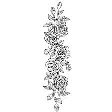 Rose Border Tattoos For Women Flowers Rose Embroidery Pattern Pattern Tattoo