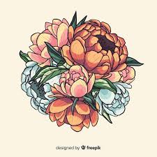 Download Vintage Flower Bouquet Illustration For Free In 2020 Vintage Flowers Flower Illustration Leaf Illustration