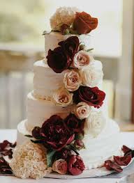 Burgundy Cream Rustic Chic Texas Wedding Green Wedding Shoes Burgundy Wedding Cake Wedding Cake Roses Fall Wedding Cakes