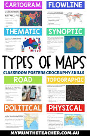 There are two kinds of maps, the immutable and the mutable. Types Of Maps Classroom Posters Geography Skills In 2021 Classroom Posters Interactive Classroom 2nd Grade Classroom