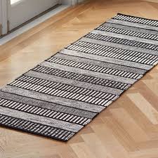Black And White Striped Runner Rug Sloane Handloom Black And White Striped Runner 2 5 X8 In 2020 Striped Rug Modern Rug Runner Modern Runner