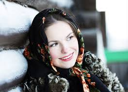 What are the beautiful Slavic scarves with flowers called?