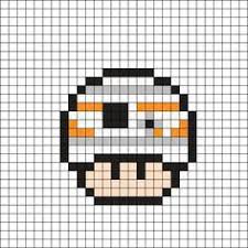 Si T Es Pas Champignon T Es Pas Mario Modeles Hama Perles A Tisser Pixel Art Champignon Motifs Perler