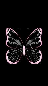 Pink And Black Butterfly Pink And Black Wallpaper Black Wallpaper Iphone Butterfly Wallpaper Iphone