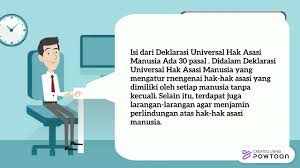 Hak asasi manusia (disingkat ham, bahasa inggris: Deklarasi Universal Hak Asasi Manusia Youtube